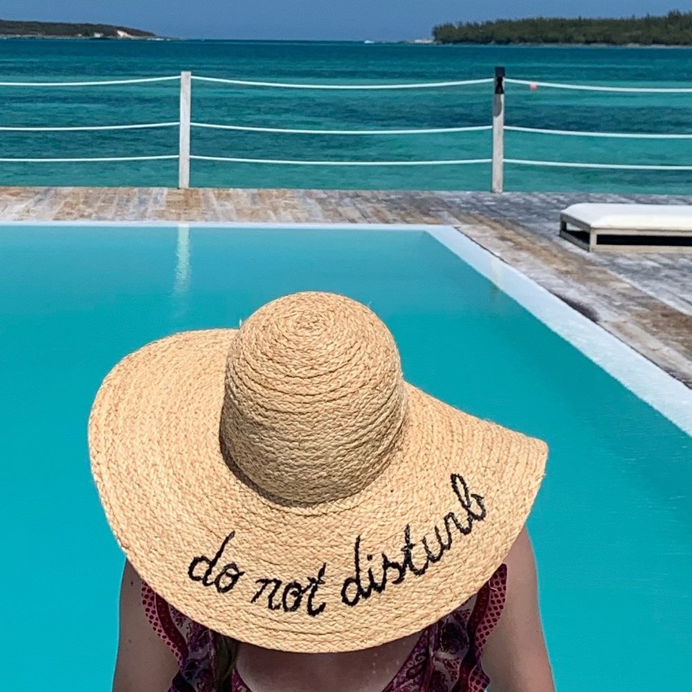 RAFFIA hat - do not disturb, one size